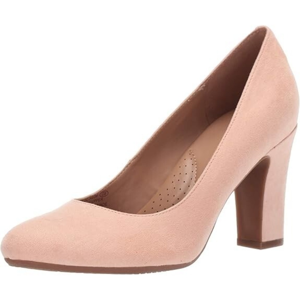 Aerosoles Women's Octagon Pump Pink Faux Suede Heels Sz 10 NEW 3.5" Corporate